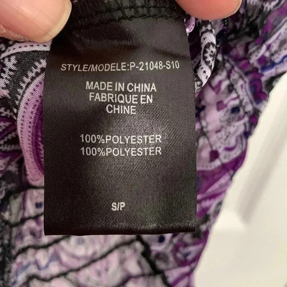 Purple/black  paisley S - Picture 7 of 8